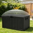 thumbnail image 4 of ZEUKMXOO 75 Gallon Outside Deck Box,Waterproof UV-Resistant Storage Bin for Cushion, Pillows, Suitable for Outdoor, Indoor (Black), 4 of 7
