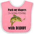 thumbnail image 3 of Inktastic Pack My Diapers, I'm Going Fishing with Daddy Boys or Girls Baby Bib, 3 of 4