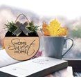 thumbnail image 3 of Eveokoki 12" Door Home Sweet Home Wooden Hanging Interior and Exterior Round Shape Decoration，Wall Porch Rustic Door Sign - Farmhouse Front Porch Decorch, 3 of 5