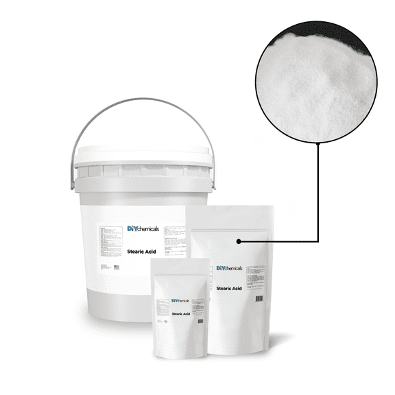 DIYChemicals Stearic Acid – 99%+ Concentration, Laboratory Chemicals 40lbs