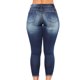 thumbnail image 5 of ICHUANYI Clearance Women's Solid Color Ripped Trousers Casual Pants With Pockets(Dark Blue, XL) ICHUANYI WER2023081200340, 5 of 9