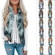 thumbnail image 2 of Fleece Fuzzy Zipper Vest, Printed Ethnic Tie Dye Sleeveless Fleece Vest Fashion For Shopping ANGGREK Otros, 2 of 6