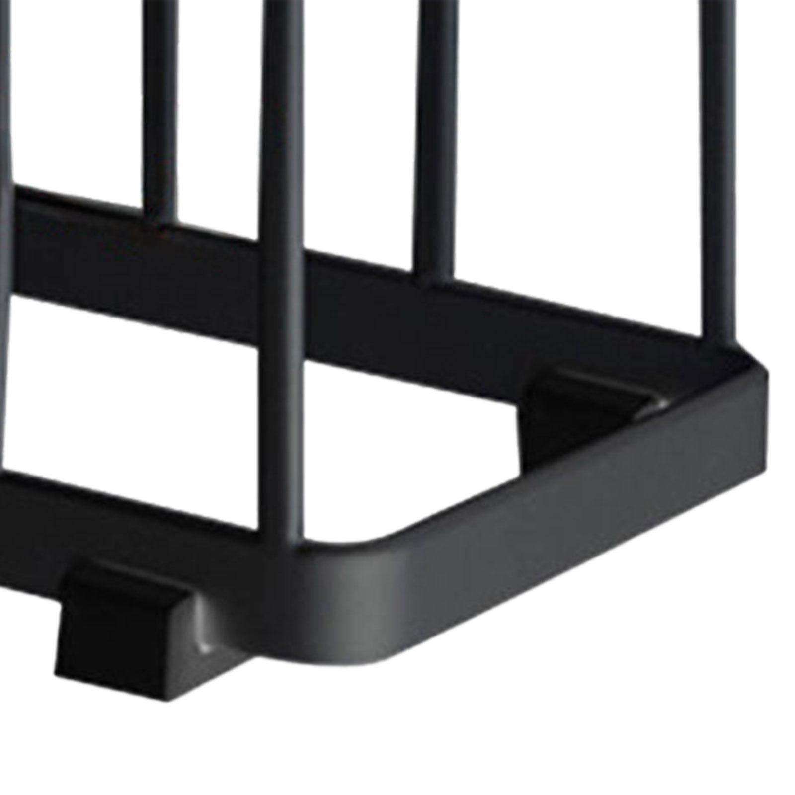 Fiocias Dish Storage Rack Dish Drying Rack 5 Grid Multifunctional Bakeware Serving Tray Black