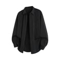 thumbnail image 2 of M-4X Plus Size Shirts for Men with Pocket Long Sleeve Tshirts Shirt Big & Tall Slim-Fit Button-Down Collared Casual Solid Office Work Shackets Tops, 2 of 4