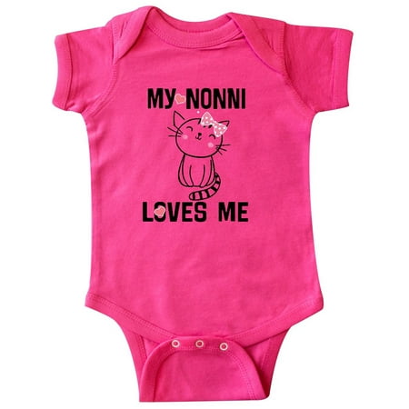 

Inktastic Nonni Loves Me Granddaughter Kitty Cat Gift Baby Girl Bodysuit