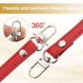 thumbnail image 5 of Uxcell Leather Purse Handle Strap Replacement DIY Women Clutch Bag Handbag Top Handle Strap Red, 5 of 7