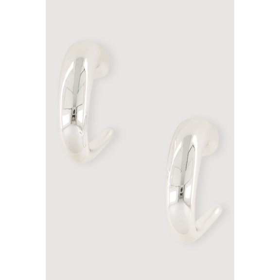 Women's Asymmetrical Metallic Hoop Earrings