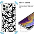 thumbnail image 4 of Black White Smile Face Case Compatible with iPhone 12 Pro,Unique Art Design TPU Bumper Cover Case, 4 of 6