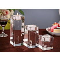 HEMOTON Crystal Candle Holder Centerpiece Table Decorations Candlesticks Holders