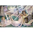 thumbnail image 2 of Wegener, Gerda 32x23 Gold Ornate Wood Framed with Double Matting Museum Art Print Titled - A Summer Day 1927, 2 of 4