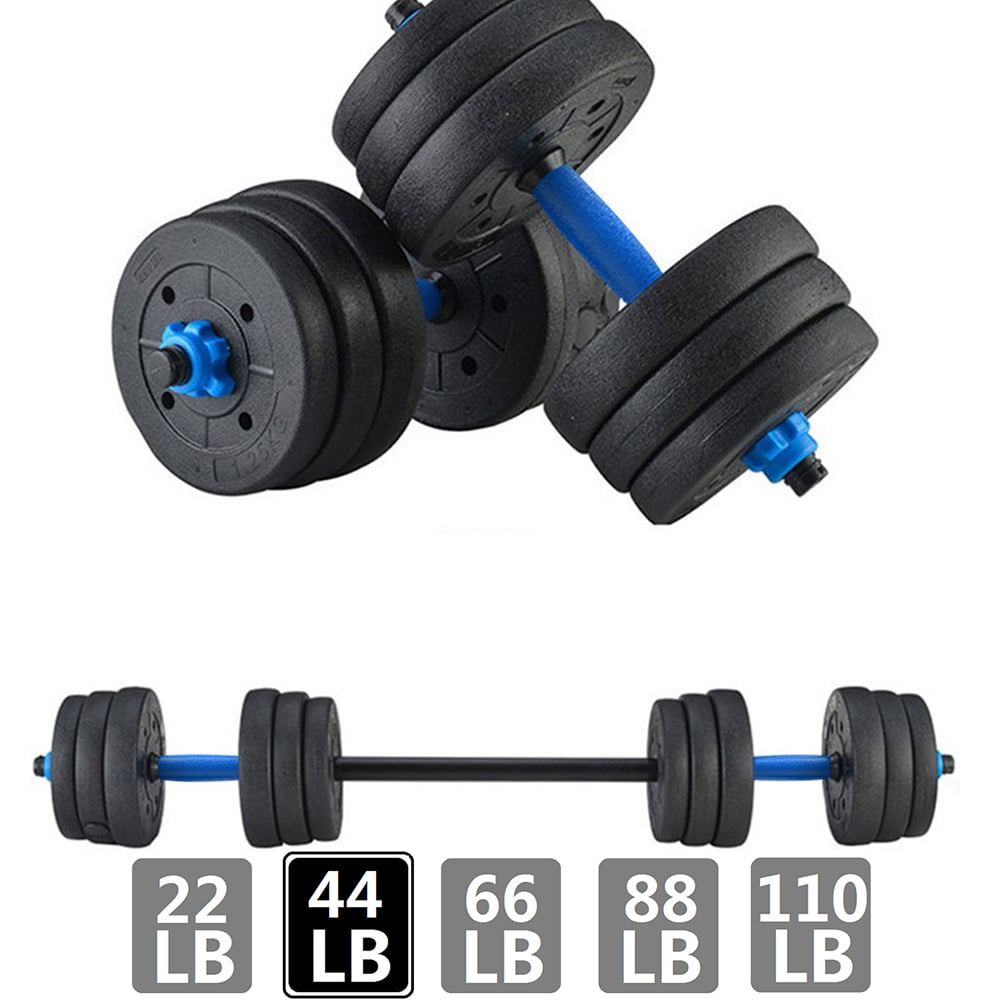 22 or 88 LBS Pair Adjustable Dumbbell Set Combination Barbell Non-slip Hand ❤ 