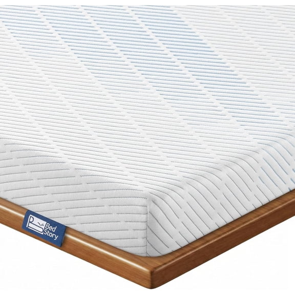 3 Inch Queen Size Extra Firm Mattress Topper, No Odor | High Density Memory Foam Bed Pad for Back Pain Relief, Cooling Skin-Friendly Cover, CertiPUR-US Certified