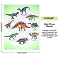 thumbnail image 6 of Dinosaur Throw Blanket, Dinosaur Blanket Plush Fleece Kids Blanket Soft Cozy Cartoon Sherpa Blankets with Jurassic Dinosaurs Good Gift for Children Boys Girls (Dinosaur 7, 60" x 80"), 6 of 6
