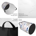 thumbnail image 3 of travel envelope Pattern Laundry Basket, Laundry Hamper Waterproof Laundry Bag Clothes Hamper Laundry Bin with Handles for Bedroom, Living Room, Kids Room-#, 3 of 5