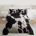 thumbnail image 2 of Homewish Animal Cow Print 3 Pieces Queen Comforter Set for Female Men Adults,Black White Ultra Soft Bedding Sets,Rustic Farmhouse Bedding Comforter Set Breathable,Lightweight Room Decor,Reversible, 2 of 8