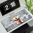 thumbnail image 3 of Playful Akita Welcomes Winter Snowy Day with Cardinal Bird Desk Mat Full Keyboard Mouse Pad Inu Dog Lover Large Mousepad - 2017, 3 of 5