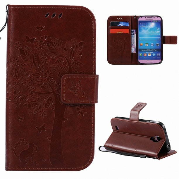 Salie Maxim Regenachtig Galaxy S4 IV Case, Samsung Galaxy S4 Phone Cases, Allytech [Embossed Cat &  Tree] PU Leather Wallet Case Folio Flip Kickstand Cover with Card Slots for  Samsung Galaxy S4 S IV I9500