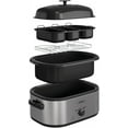thumbnail image 5 of Royalcraft Electric Roaster Oven With 3 Compartments, Self-Basting Lid - 20 Qt, Silver, 5 of 8