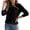 Black, variant on Women's Side Zipper Stand Collar Pullover Sweater – Long Sleeve Soft Comfortable Knitted Solid Color Fall Winter Casual Outerwear