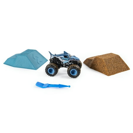 Monster Jam, Monster Dirt Starter Set, Featuring 8oz of Monster Dirt and 1:64 Scale Die-Cast Monster Jam Truck (Playset May Vary)