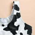 thumbnail image 4 of Vedolay Girl's Summer Crisscross Three Piece Cow Print Cute Swimsuit Set,White 11-12 Years, 4 of 5