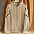 thumbnail image 4 of pstuiky camisas de manga larga para hombre, Sudadera con capucha de manga larga para hombre, informal, holgada, con cordón y bolsillo, de punto, de color liso top de hombre xl, 4 of 9