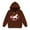 Brown, variant on SonxaHe Toddler Girls' Hoodies Warm Cartoon Horse Print Long Sleeve Pullover Hooded Sweatshirts with Pocket Black,Sized 2-3