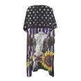 thumbnail image 5 of DISNIMO Cow Sunflower Print Women's Kimono Beach Cover Up American Flag Print Summer Cardigan Beach Coverups with Half Sleeve Casual Lightweight Swimwear Cover up, 5 of 6