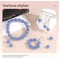 thumbnail image 6 of Topboutique Rhinestone Clay Beads,Blue Polymer Clay Crystal Round Beads ,Ball Clay Beads with Diamond for DIY Necklace Bracelet Jewelry Making Party Decoration,Crystal Beads,100 Pcs,0.3 in, 6 of 7