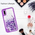 thumbnail image 6 of SPYCASE For Galaxy A01 Case Liquid Glitter Waterfall Heavy Duty Shockproof for Girls Women Cover - Purple, 6 of 7