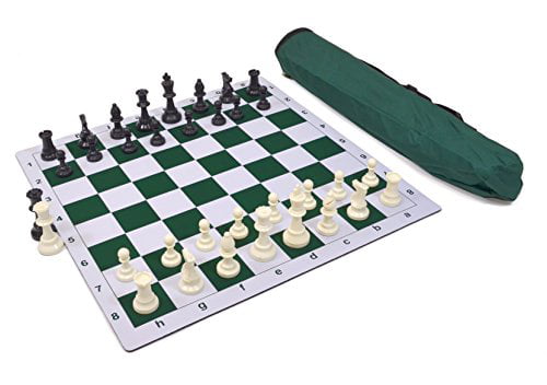 Wholesale Chess Triple Weighted Pieces and Mousepad Board Chess Set Green 