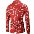 thumbnail image 5 of YanHoo Valentines Day Suit Jacket for Men Valentines Day Gifts for Boyfriend Men's Long Sleeve Slim Fit Blazer Casual Suit Jackets One Button Blazer Jacket Pink Heart Print Suit Jacket, 5 of 9