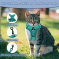 thumbnail image 2 of Conjunto de arnés y correa para gatos Unique Bargains, duradero, con tira reflectante, arnés a prueba de escapes para gatos, azul lago, tamaño S, 2 of 6