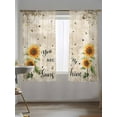 thumbnail image 5 of Sheer Curtains 2 Panels Set, Sunflower Bee You Are My Sunshine Vintage Background Window Sheer Curtains for Living Room/Bedroom, Light Filtering Rod Pocket Voile Drapes, 52" W x 72" L, 5 of 7
