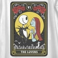 thumbnail image 2 of Women's The Nightmare Before Christmas The Lovers Tarot Card Scoop Neck White Small, 2 of 4