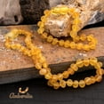 thumbnail image 2 of Amberalia Set of Amber Necklace 13" (33cm) ands Amber Bracelet 5.5" (14cm) Genuine Baltic Amber, Lab Tested Raw Lemon, 2 of 6