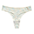 thumbnail image 3 of Noric Women's Cotton Ribbed Thong Panties Low Rise Stretchy Soft Breathable Daily Underwear, 3 of 6