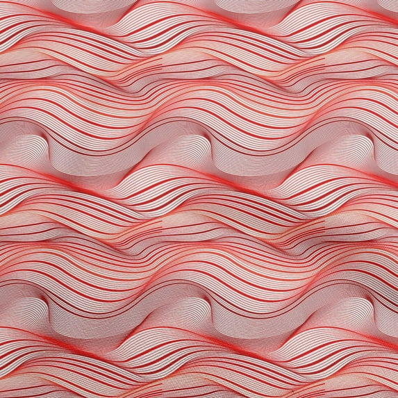 oneOone Cotton Cambric Red Fabric Abstract Stripe Dress Material Fabric Print Fabric By The Yard 56 Inch Wide