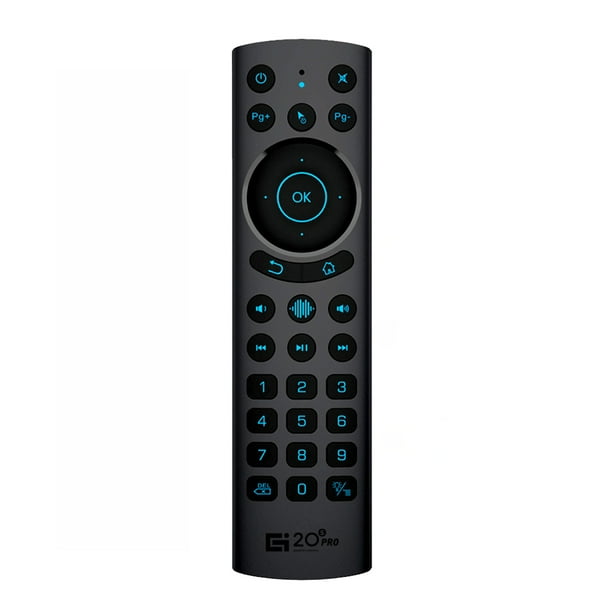 Control remoto Irfora G20S PRO BT 2.4G y BT5.0 Ratón de aire inalámbrico de modo dual con receptor USB Giroscopio de 6 ejes Control remoto de mano Control de voz inteligente Luz de fond Irfora Control remoto