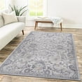 thumbnail image 6 of Usak Collection 5' x 7' Ivory/Beige Oriental Distressed Non-Shedding Area Rug, 6 of 6