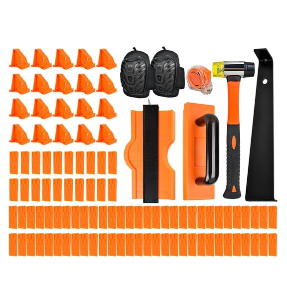 Floor Installation Kits Laminate Flooring Tool with Spacers Heavy Duty Pull Rod and Tapping Block Mallets Gauges