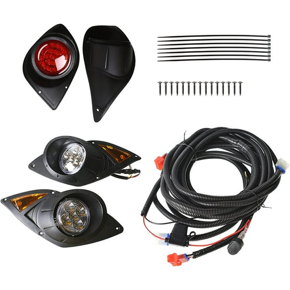 Golf Cart LED Headlights and Tail Light Kit For Yamaha G29 2007-Up