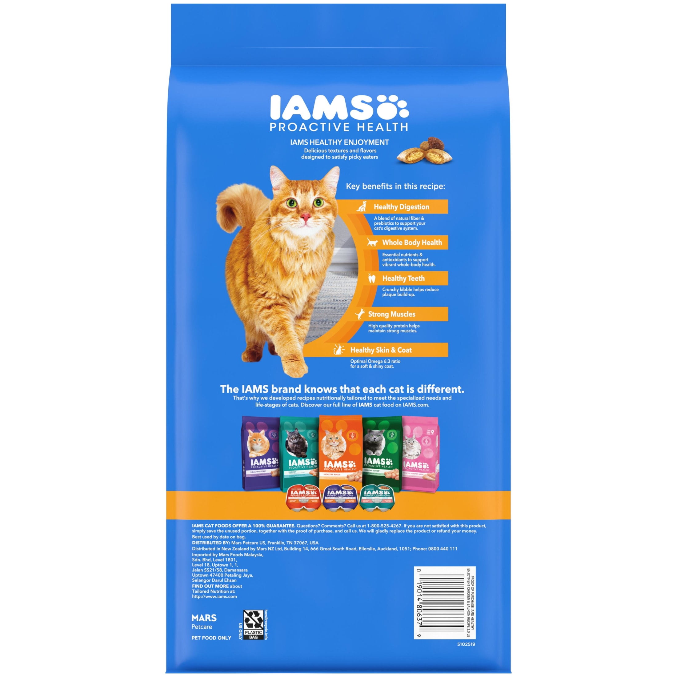 Iams Healthy Enjoyment Chicken & Salmon Recipe Dry Cat Food, 3 Lb Bag