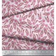 thumbnail image 3 of Soimoi Moss Georgette Fabric Leaves & Floral Block Printed Fabric 1 Yard 42 Inch Wide, 3 of 3