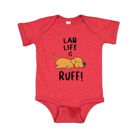 

Inktastic Lab Life is Ruff! Yellow Lab Gift Baby Boy or Baby Girl Bodysuit
