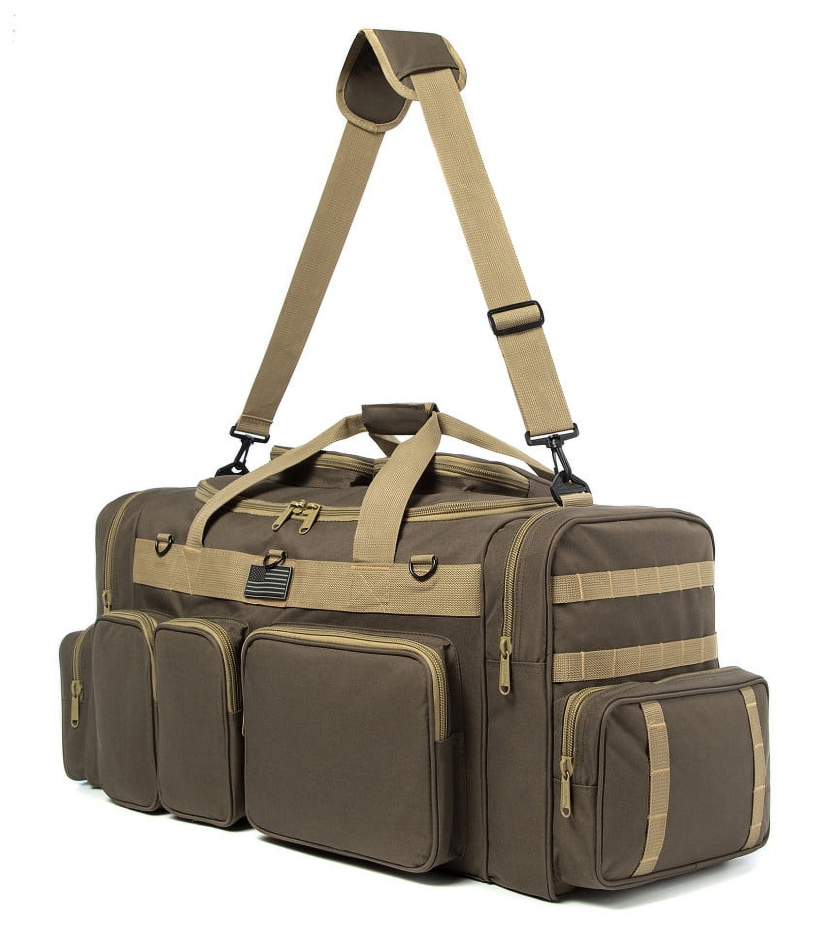 K-Cliffs Heavy Duty Sports Gear Duffel Gym Tote Outdoor Range Equpment Bag High Quality Travel Weekender All Season Large 33 inch Khaki