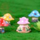 thumbnail image 2 of Casa de hongos en miniatura para jardín de hadas, 4 piezas, micropaisaje, decoración de jardín, macetas, adornos, 2 of 5