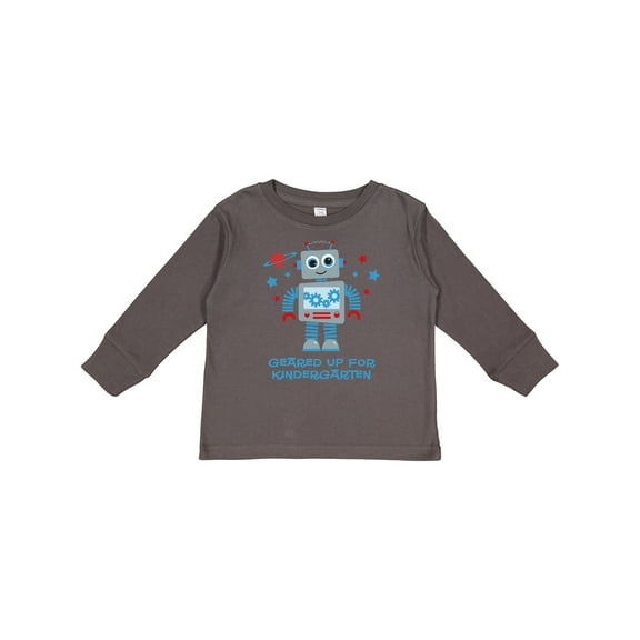 Inktastic Robot Geared Up Kindergarten Boys or Girls Long Sleeve Toddler T-Shirt