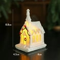 thumbnail image 4 of Decoración de casa de pueblo navideña, casa navideña de resina iluminada, escena navideña de resina, casas de pueblo, ciudad con luz LED blanca cálida, edificio coleccionable navideño que funciona, 4 of 5