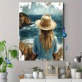 thumbnail image 4 of Qisvanset 12x16 Inch 2D Flat Framed Canvas Art, Psalm Coastal Sea Landscape Bible Verse Home Wall Art Poster Decor, 4 of 5